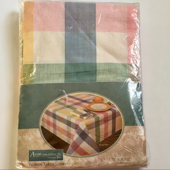AVON -70”ROUND TABLECLOTH - Picture 2 of 6
